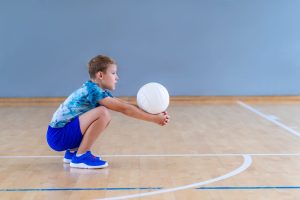 Child Performing Physical Exercise
