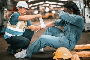 Worker Receiving First Aid