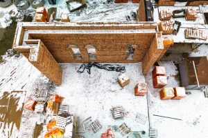 Construction Site In Winter